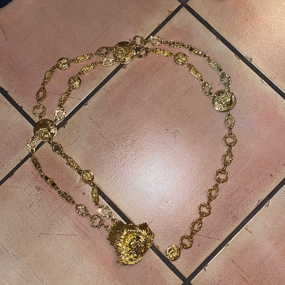 Versace Accessories - VERSACE gold coin belt